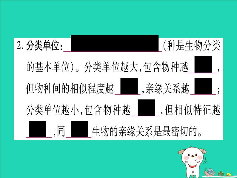 初中生物中考复习 中考生物总复习八下第7单元第22章物种的多样性课件03