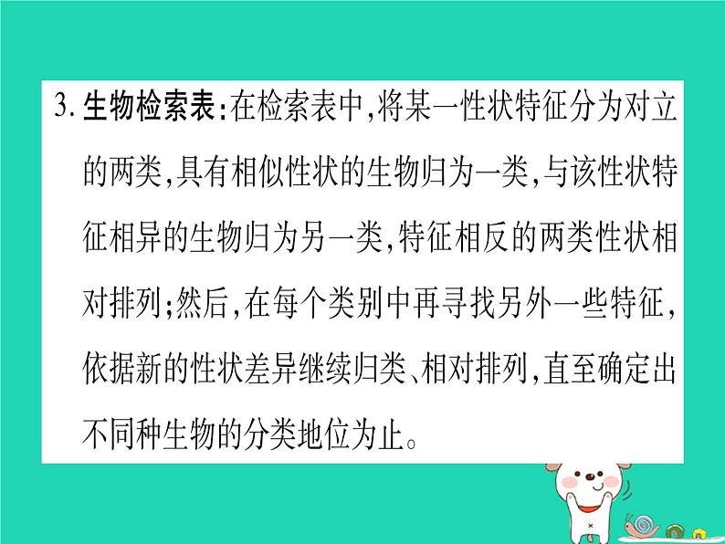 初中生物中考复习 中考生物总复习八下第7单元第22章物种的多样性课件05