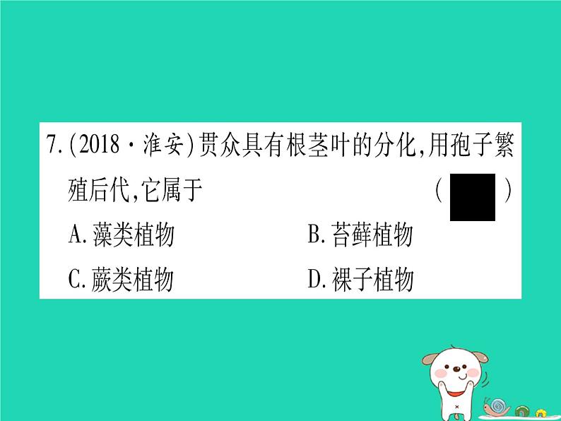 初中生物中考复习 中考生物总复习八下第7单元第22章物种的多样性习题课件第8页