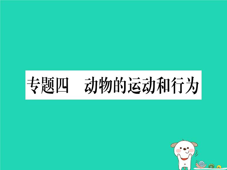 初中生物中考复习 中考生物总复习第二篇知能综合突破专题4动物的运动和行为课件01