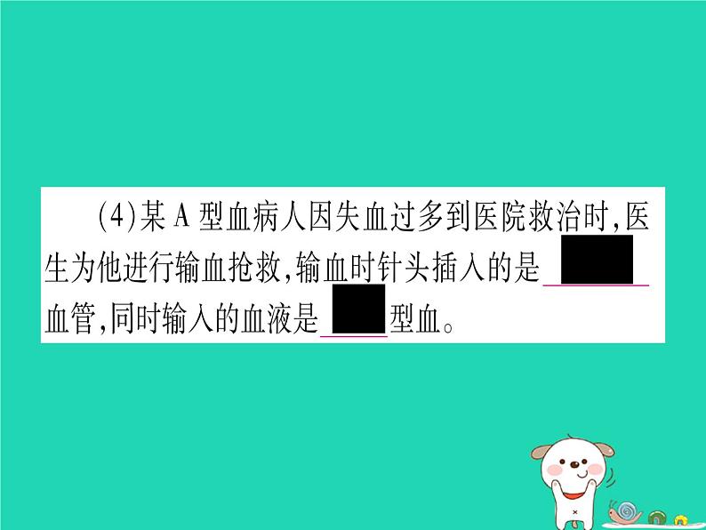 初中生物中考复习 中考生物总复习第二篇知能综合突破专题3生物圈中的人课件06