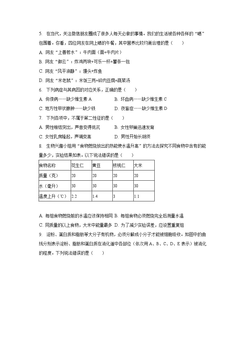 2022-2023学年山东省东营市利津县七年级（上）期末生物试卷（含解析）02