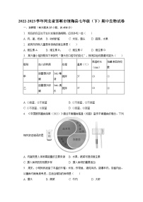 2022-2023学年河北省邯郸市馆陶县七年级（下）期中生物试卷（含解析）