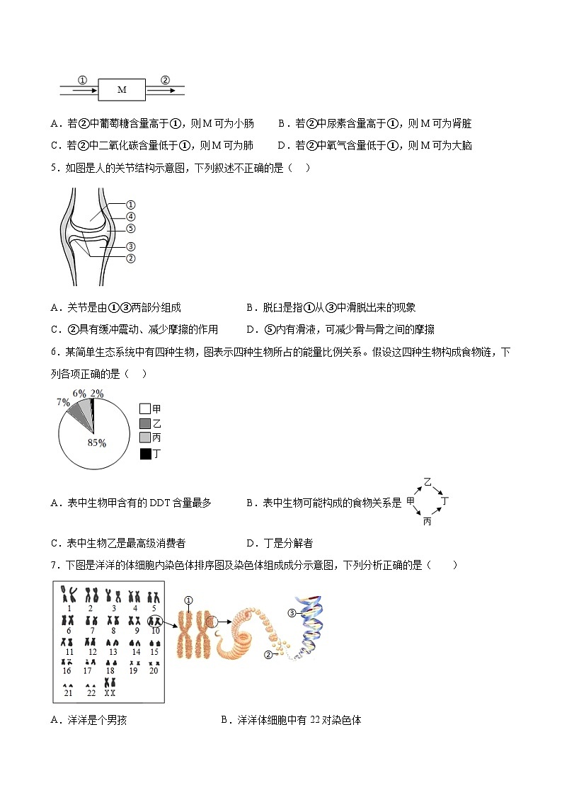 必刷卷01（安徽专用）——2023年中考生物考前30天冲刺必刷卷（安徽专用）03