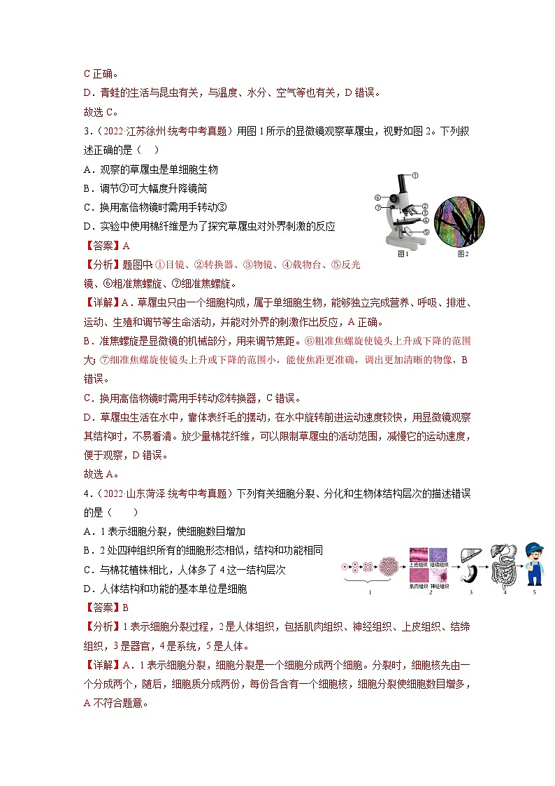 真题重组卷04-2023年中考生物真题汇编重组卷（云南专用）（解析版）第2页