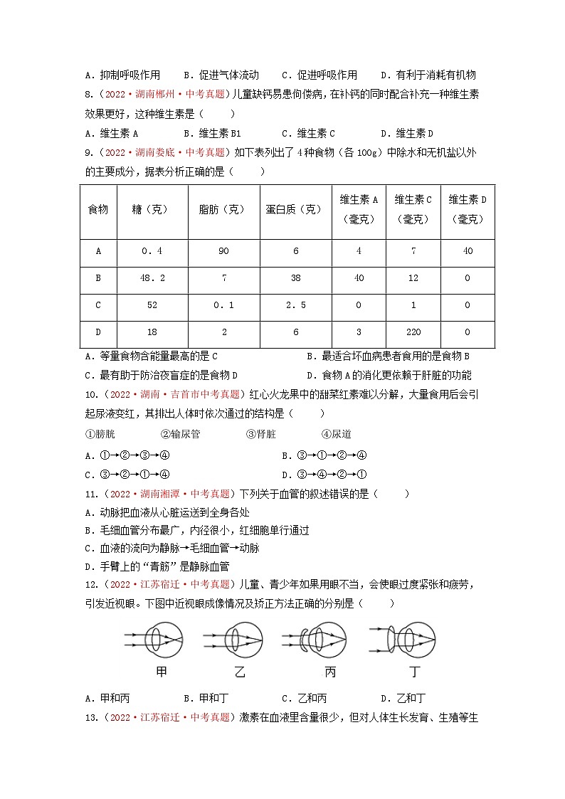 真题重组卷04-2023年中考生物真题汇编重组卷（广东专用）（原卷版）第2页
