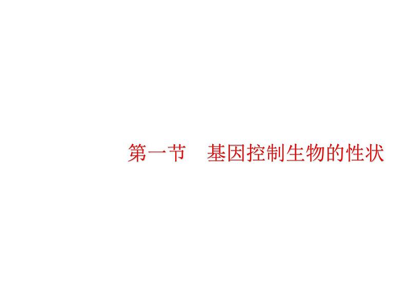 人教版初中生物八年级下册第七单元第二章第一节基因控制生物的性状练习课件01