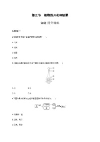 初中生物苏教版七年级上册第五节 植物的开花和结果一课一练
