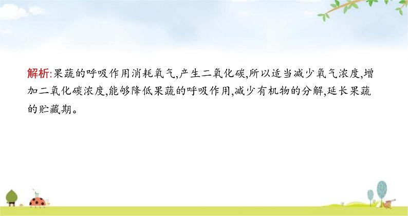 苏教版初中生物七年级上册第3单元六章第五节光合作用和呼吸作用原理的应用练习课件07