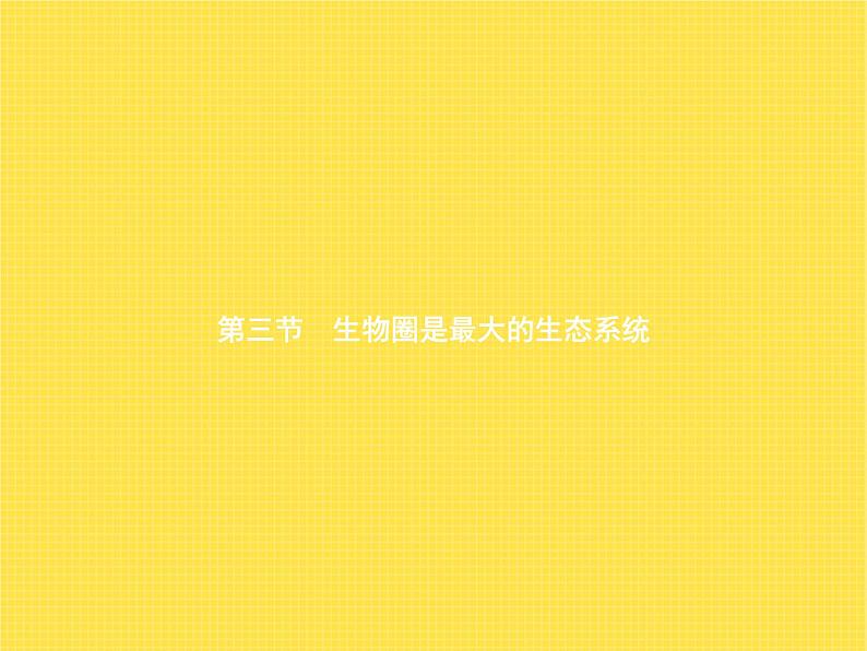 人教版初中生物七年级上册第1单元生物和生物圈第2章第3节生物圈是最大的生态系统练习课件第1页