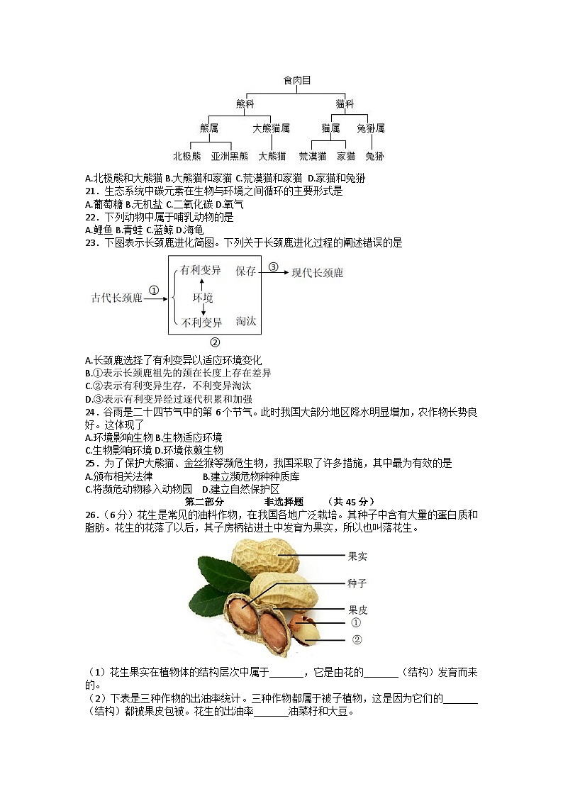 2023年北京市门头沟区二模生物试第3页