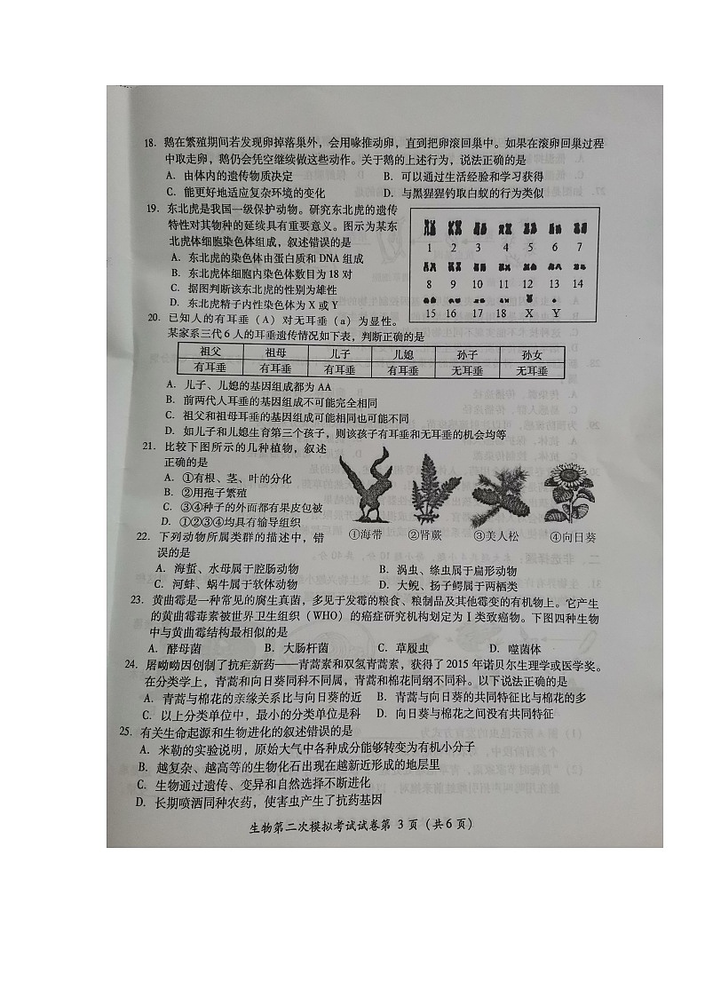 2023年广东省揭阳市榕城区中考二模生物试题03