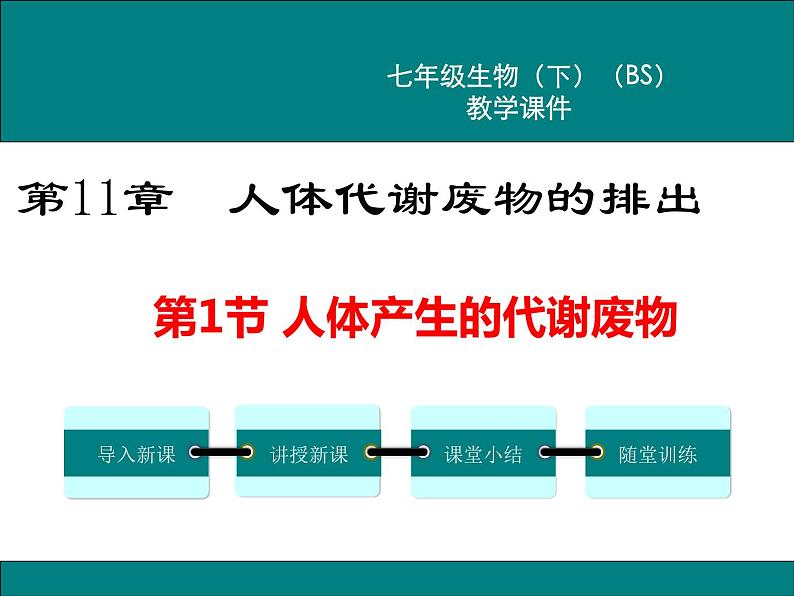 第11章人体代谢废物的排出第1节人体产生的代谢废物课件01