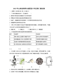 2023年山东省菏泽市成武县中考生物二模试卷(含解析）