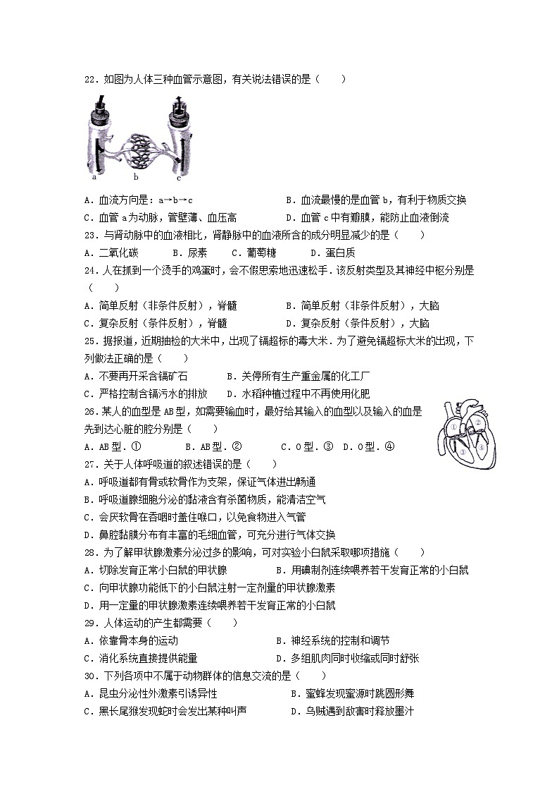 2013广东省中考生物真题及答案第3页