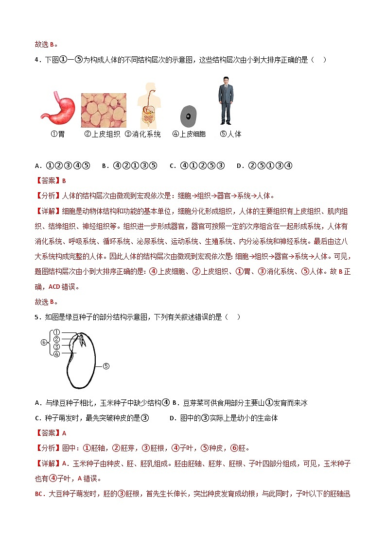 2023年会考初中生物考前押题卷（江苏南通卷）（考试版+答题卡+全解全析+参考答案）03