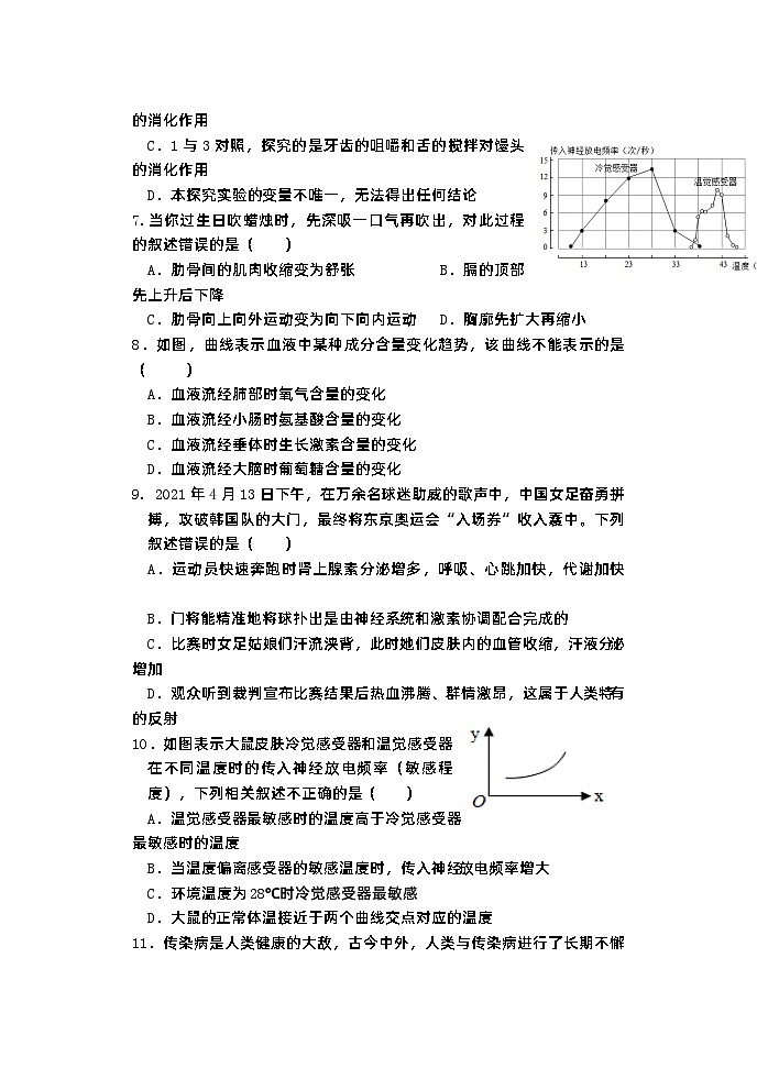 2023年山东省潍坊市中考模拟生物试题03