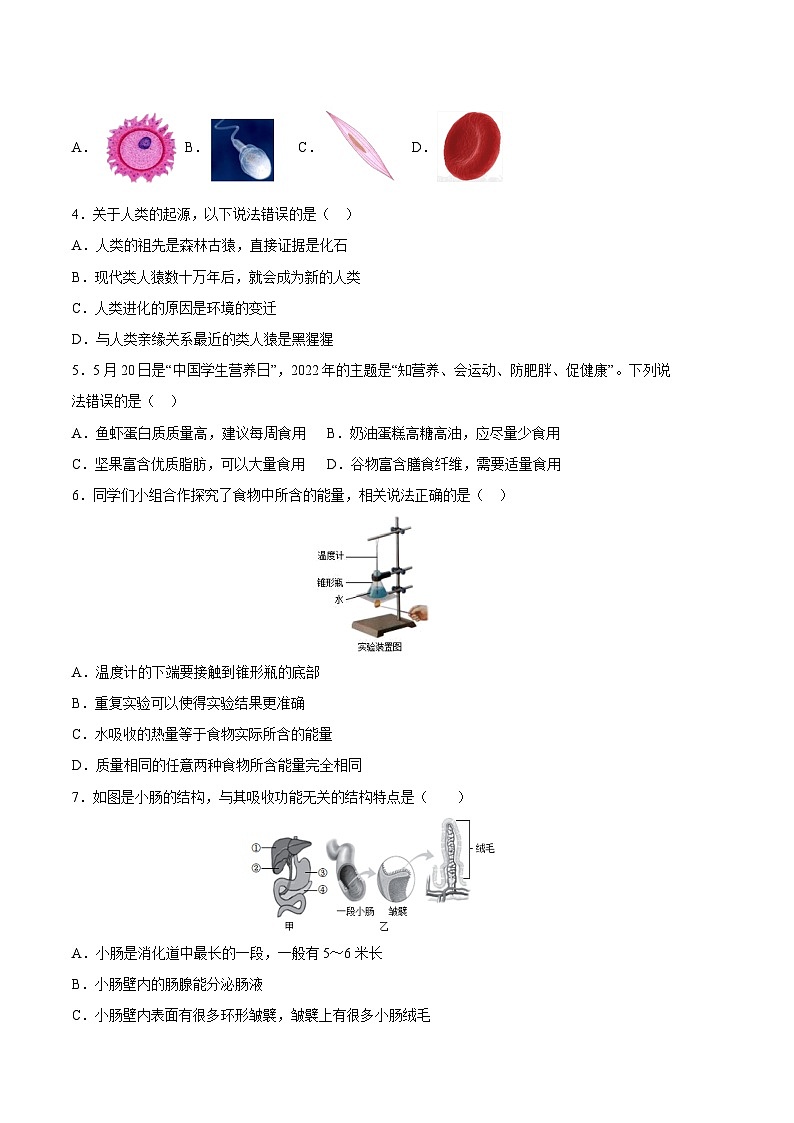 生物02卷（全国通用）——2022-2023学年七年级下学期期末模拟卷02