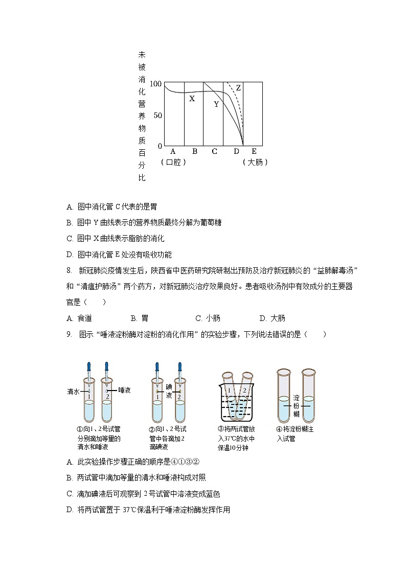 2022-2023学年广东省佛山四中教育集团七年级（下）期中生物试卷（含解析）02