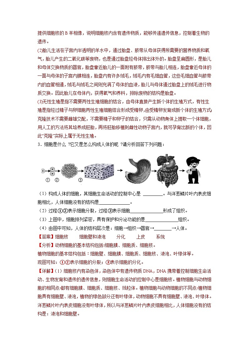 专练05（能力闯关识图填空30题）-备战2022年中考生物考前必杀200题（山东专用）（解析版）第3页
