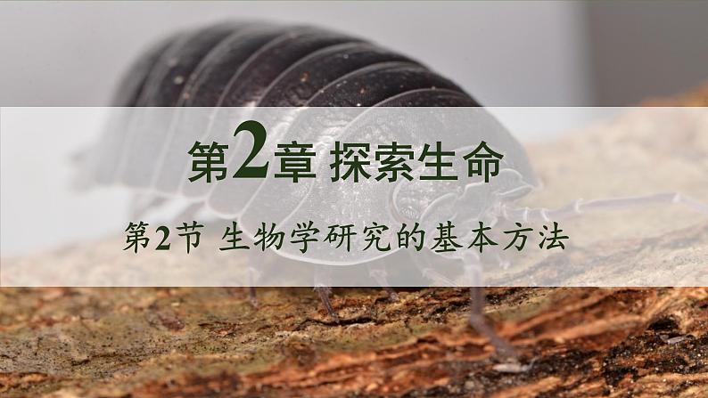 北师大版七年级生物上册课件 2.2 生物学研究的基本方法第1页