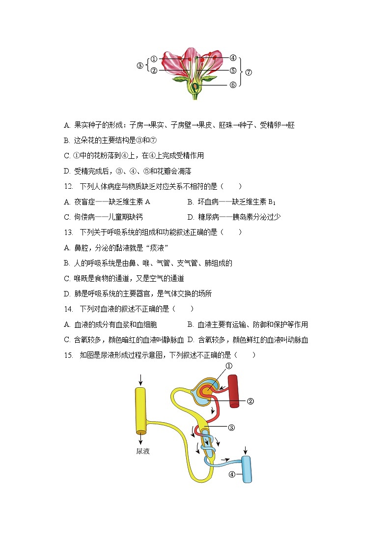 2023年黑龙江省齐齐哈尔市建华区中考生物二模试卷（含解析）03
