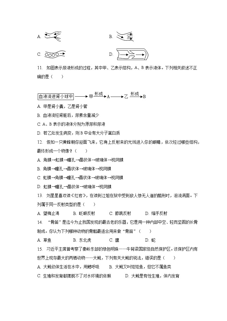 2023年黑龙江省绥化市明水县中考生物一模试卷（含解析）03