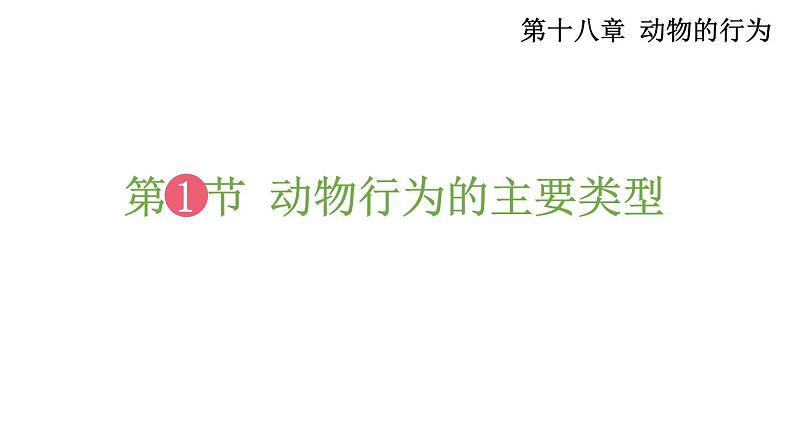 18.1 动物行为的主要类型 （课件）苏教版生物八年级上册01