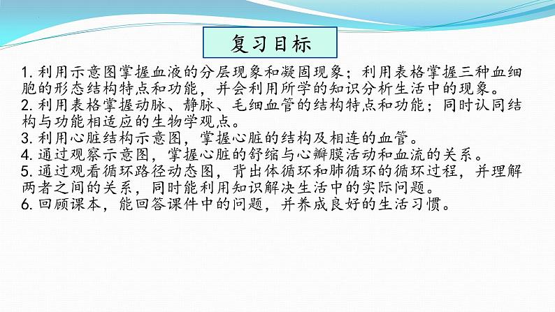 【期末复习课件】人教版七年级生物下学期第四章：人体内物质的运输（复习课件）第2页