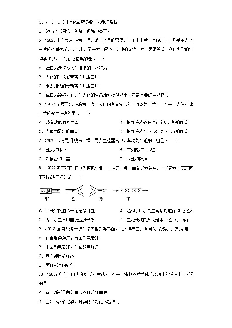 【期末模拟试卷】人教版七年级生物下学期期末测试卷02（解析版）第2页