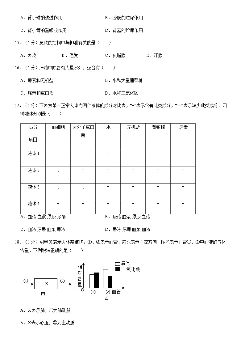 2020北京房山初一（下）期末生物含答案第3页
