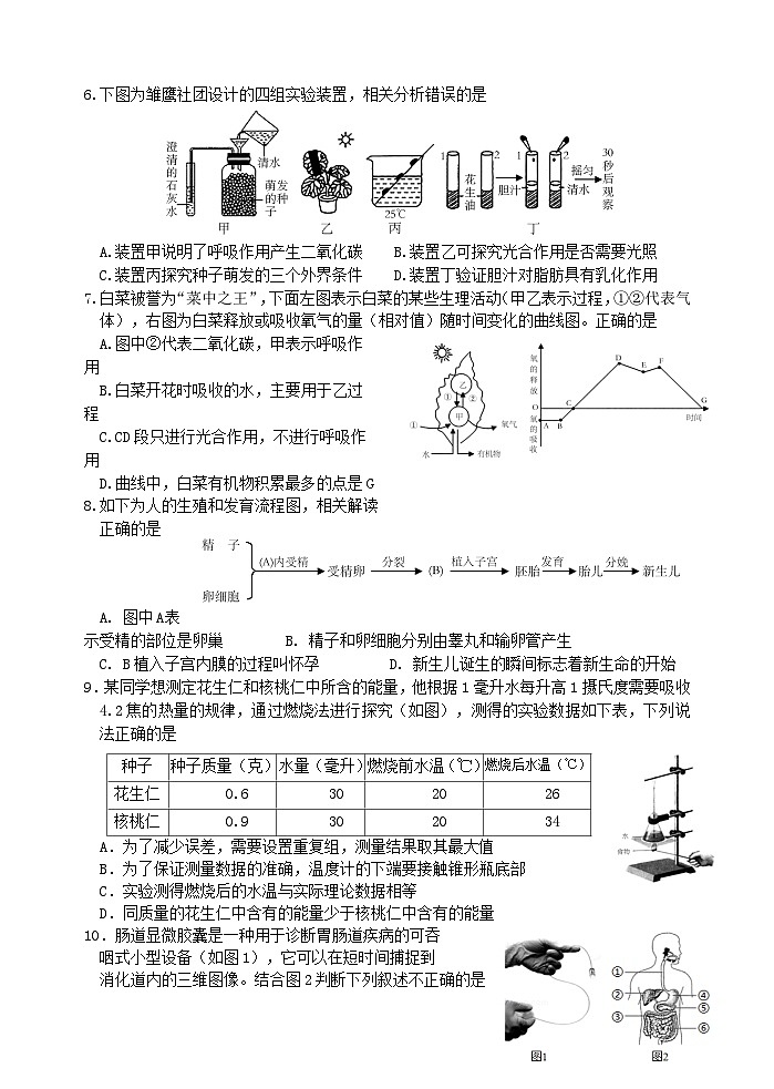 2023年山东省临沂市郯城县初中学业水平测试模拟生物试题（四）(含答案)02