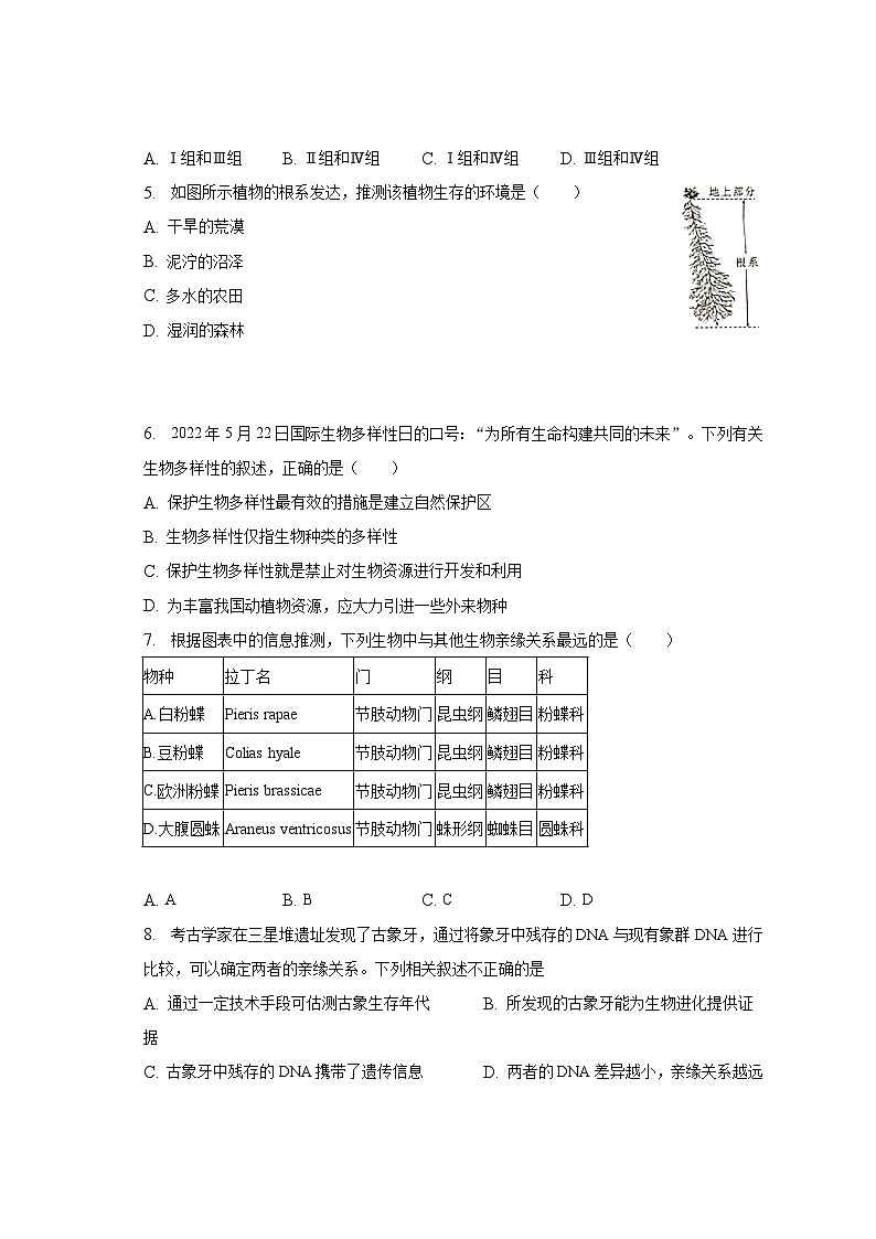 2023年广东省茂名市高要区中考生物一模试卷（含解析）02