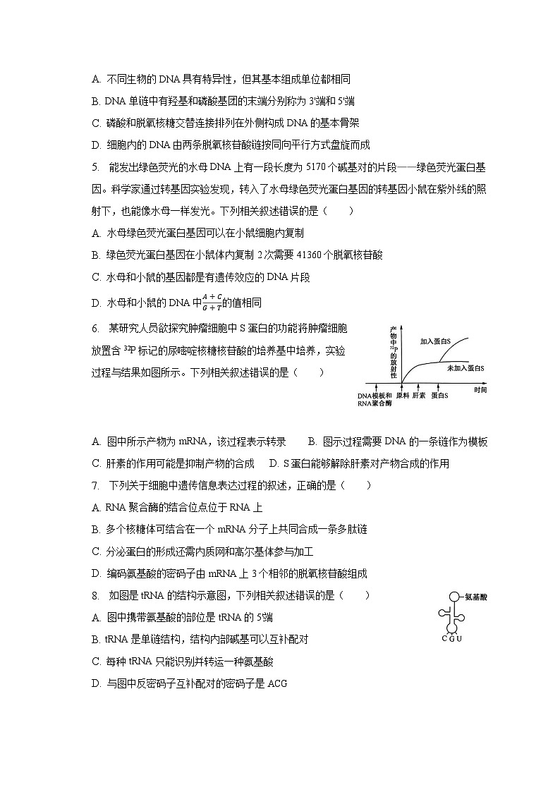 2022-2023学年河南省洛阳市强基联盟高一（下）联考生物试卷（5月份）（含解析）第2页