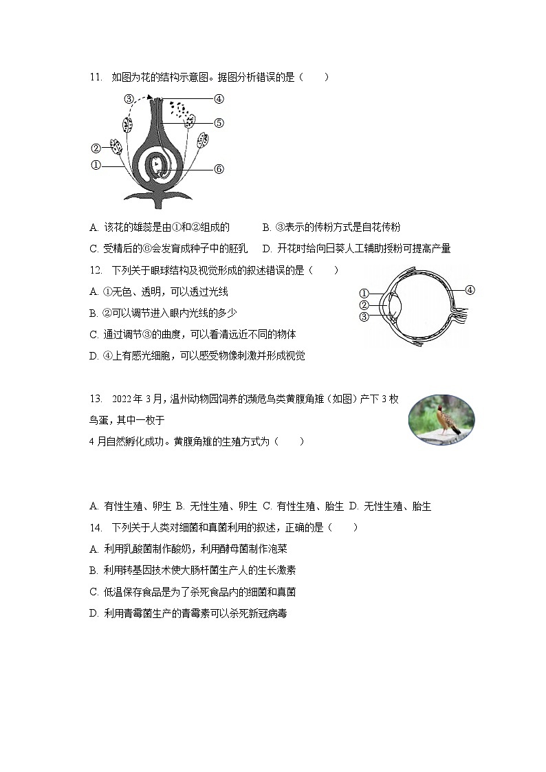 2023年山东省菏泽市牡丹中学中考生物模拟试卷（含解析）03