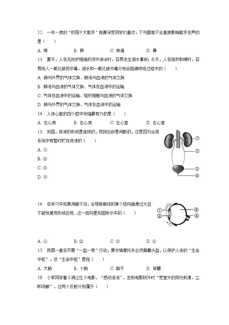 2023年广东省惠州市惠东县中考生物适应性试卷（含解析）第3页