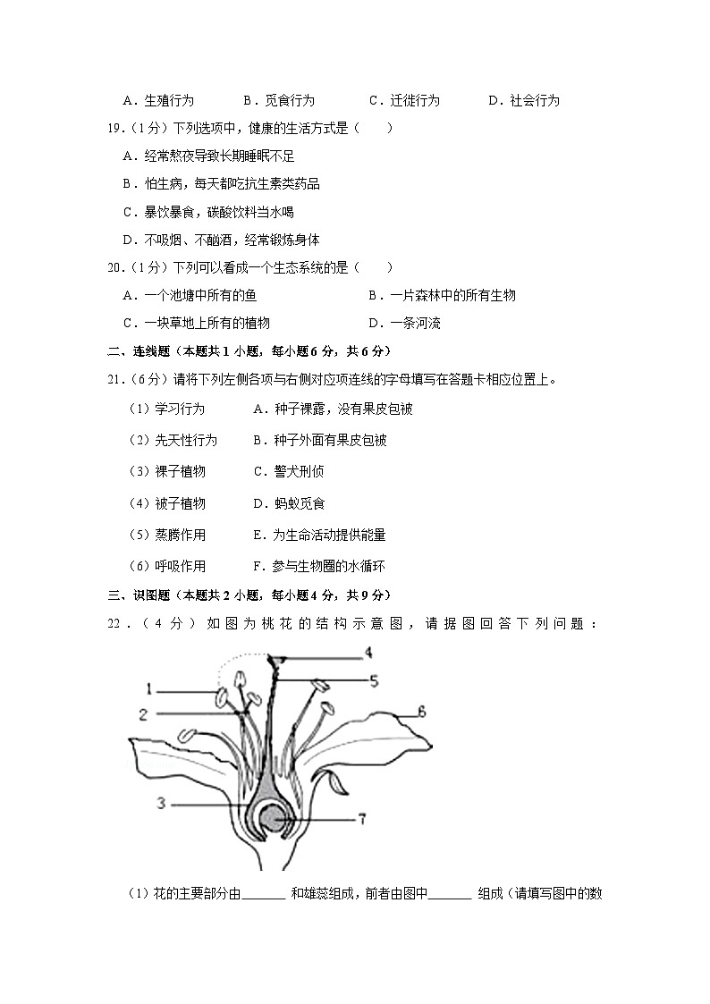 辽宁省沈阳市2020年中考生物试卷第3页