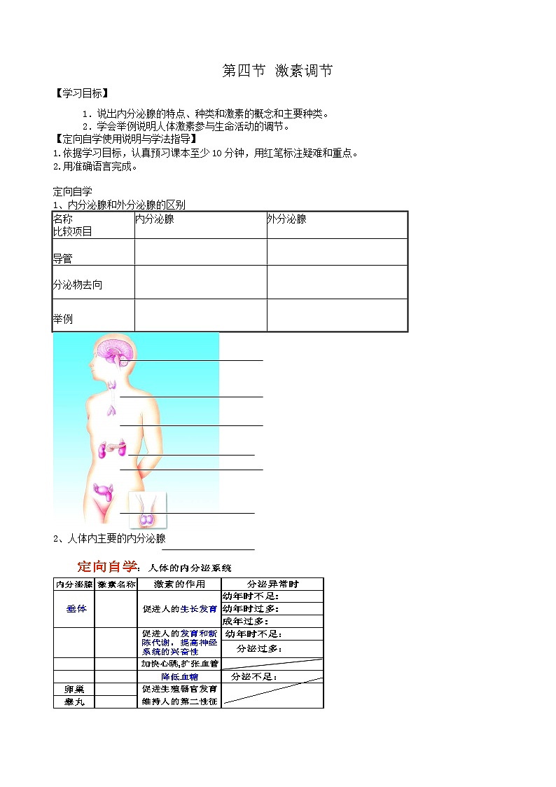 4.6.4《激素调节》（2）学案01
