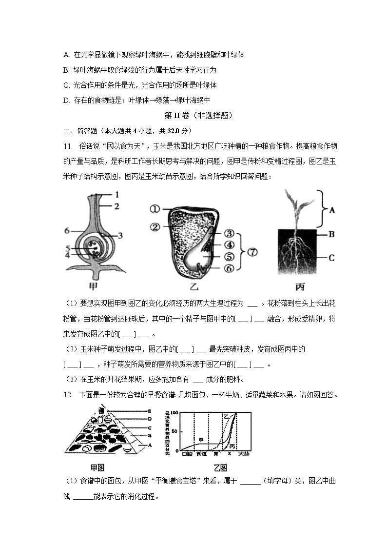 2023年安徽省滁州市定远五中中考生物预测试卷（含解析）03