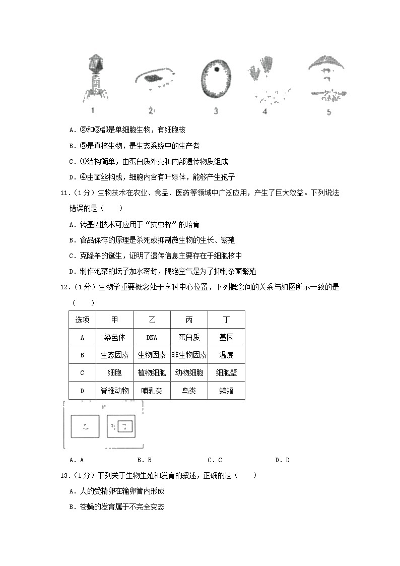 _2019年河北张家口中考生物真题及答案03