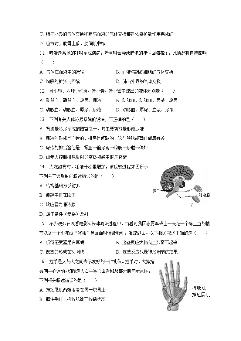 2023年广东省揭阳市榕城区中考生物二模试卷（含解析）03