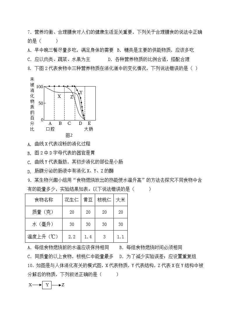 重庆市武隆区第一初级中学2022-2023学年七年级下学期期中考试生物试题02