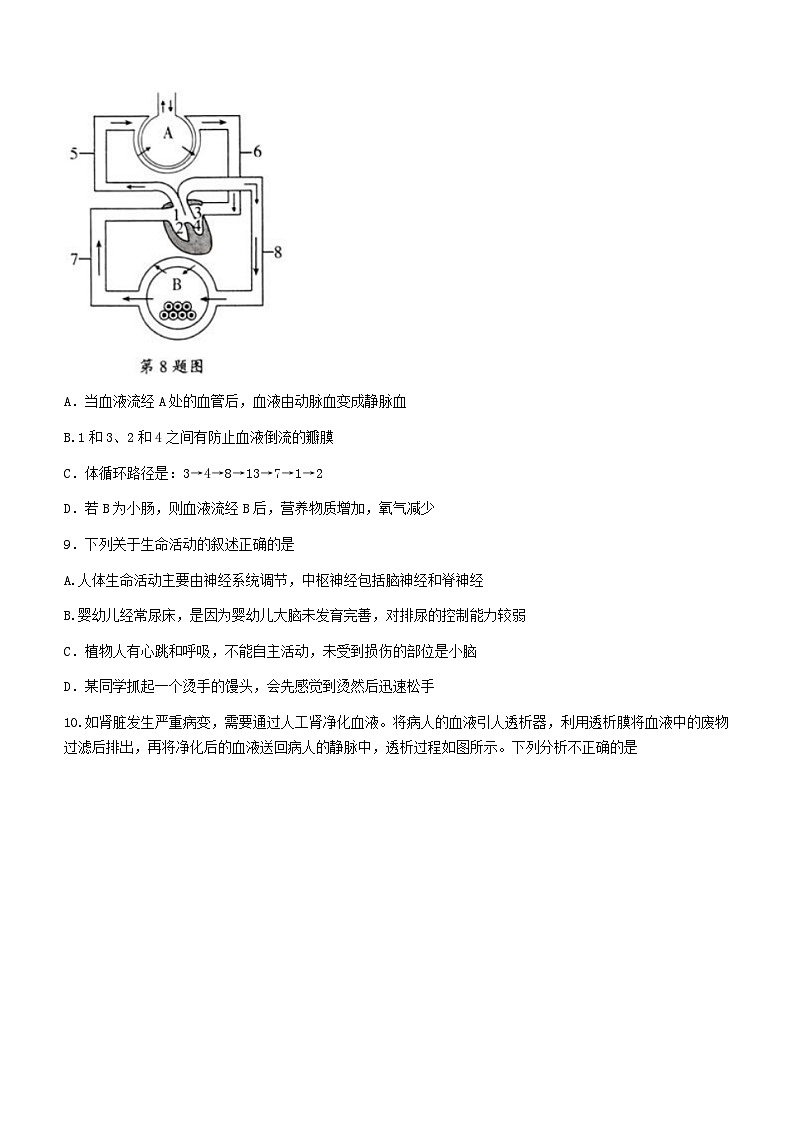 2023年河南省洛阳市嵩县中考一模生物试题（含答案）03
