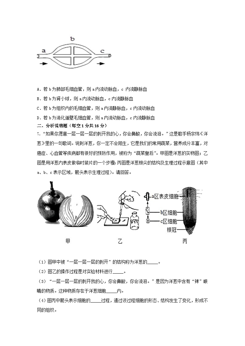 2023年四川省泸州市合江县中考模拟（四）生物试题（含答案）02