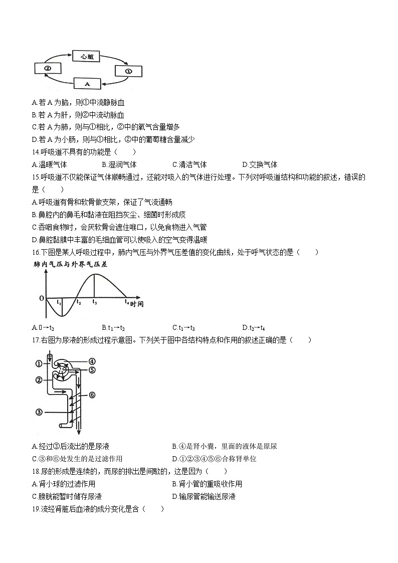 广东省揭阳市普宁市2022-2023学年七年级下学期期末生物试题（含答案）03
