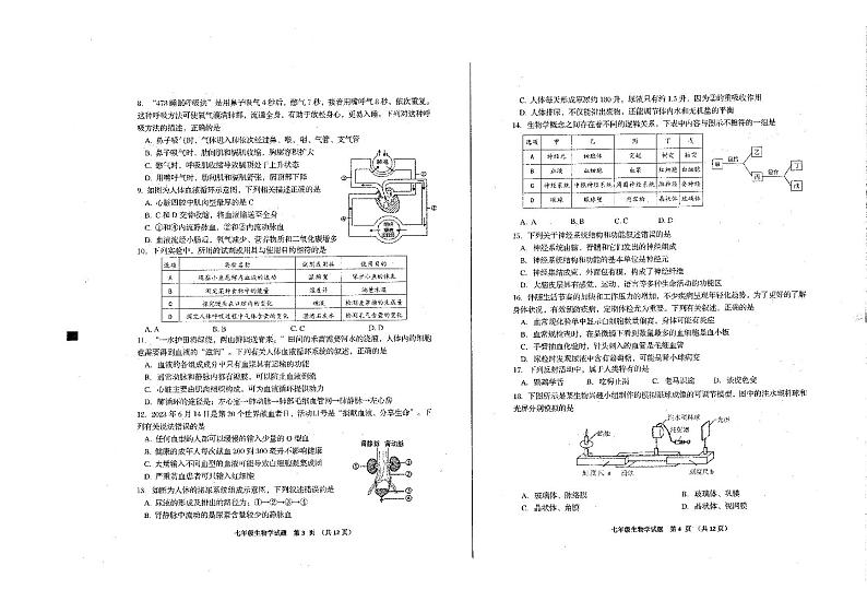 山东省青岛市李沧区2022-2023学年七年级下学期期末考试生物试题02