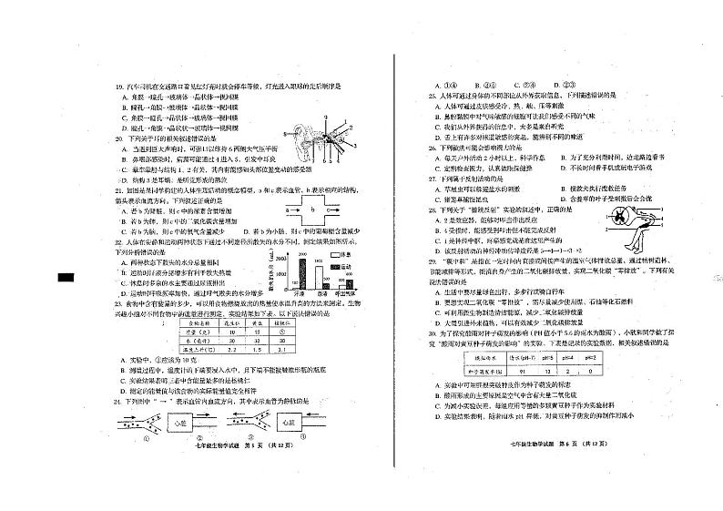 山东省青岛市李沧区2022-2023学年七年级下学期期末考试生物试题03
