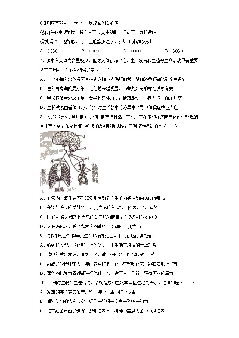 2023年山东省泰安市中考生物真题（含解析）03