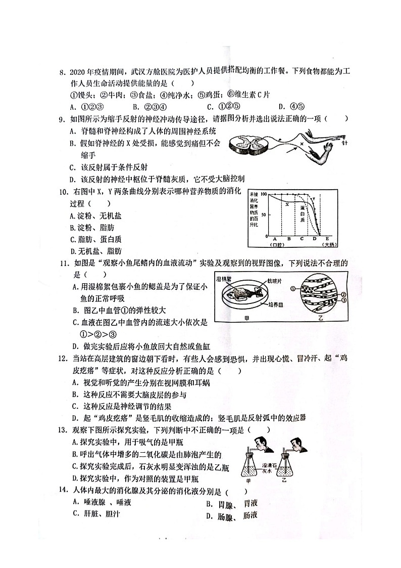 湖南省邵阳县2022--2023学年七年级下学期生物质量检测期末试卷第2页