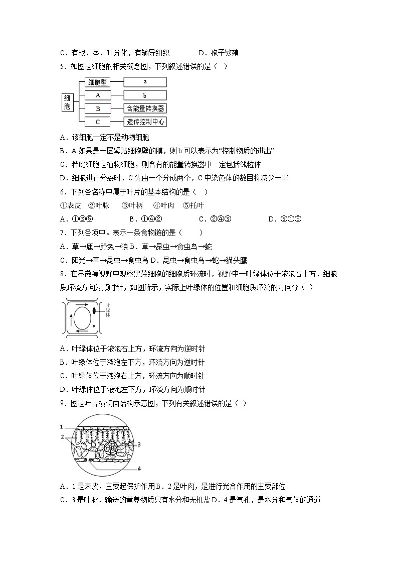 卷08-【押题演练】备战2023年中考生物全真模拟押题卷（北京卷）（原卷版）02